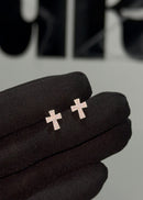 Brinco Crucifixo Cravejado (Prata 925)