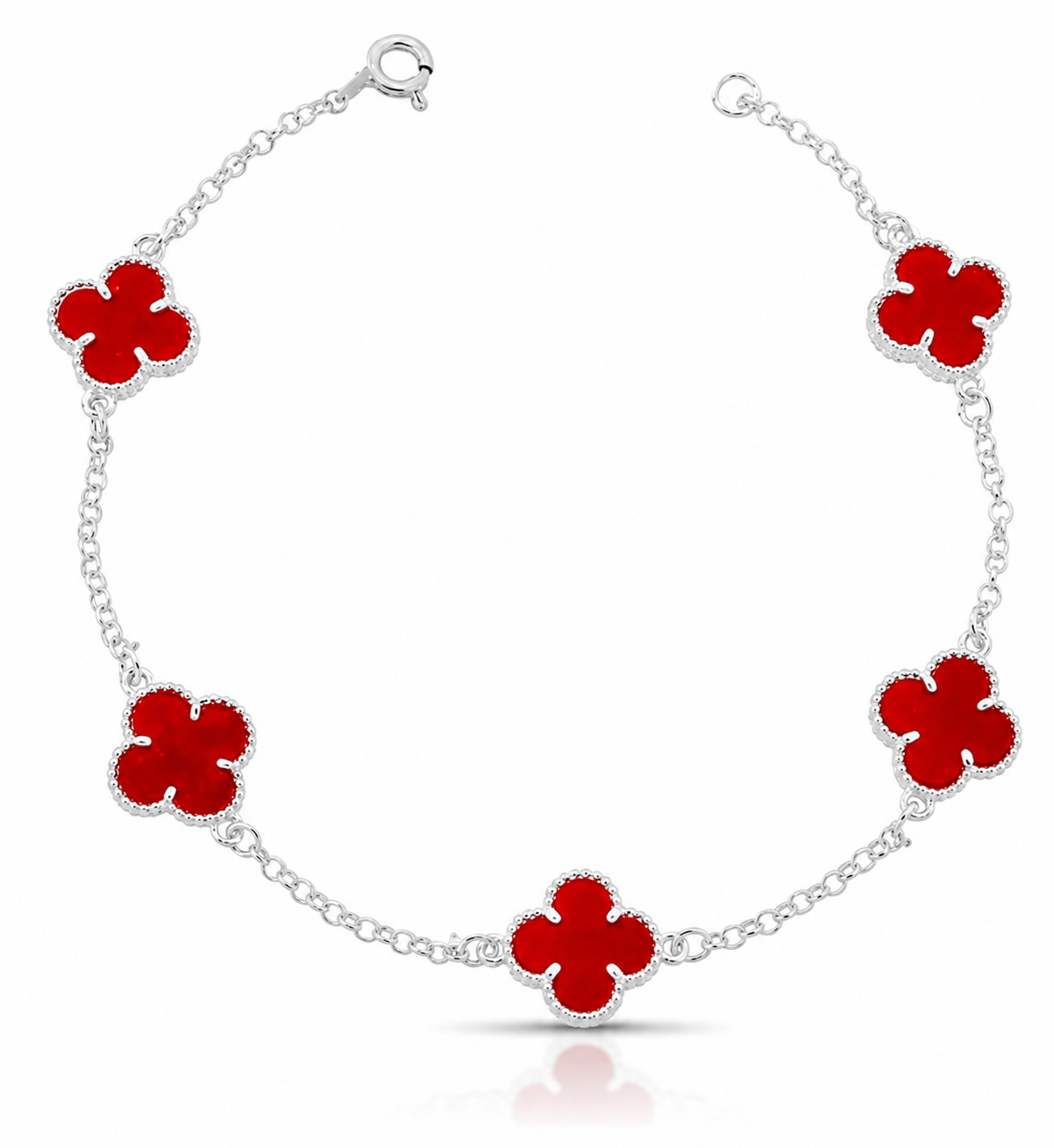 Pulseira 5 Trevos Vermelho