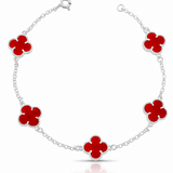 Pulseira 5 Trevos Vermelho