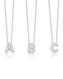 COLAR DE PRATA LETRA INICIAL CRAVEJADA