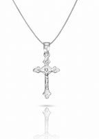 Colar Veneziana Crucifixo Jesus (Prata 925)