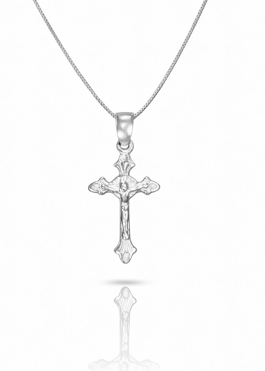 Colar Veneziana Crucifixo Jesus (Prata 925)