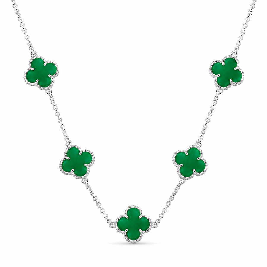 Colar 5 Trevos Verde