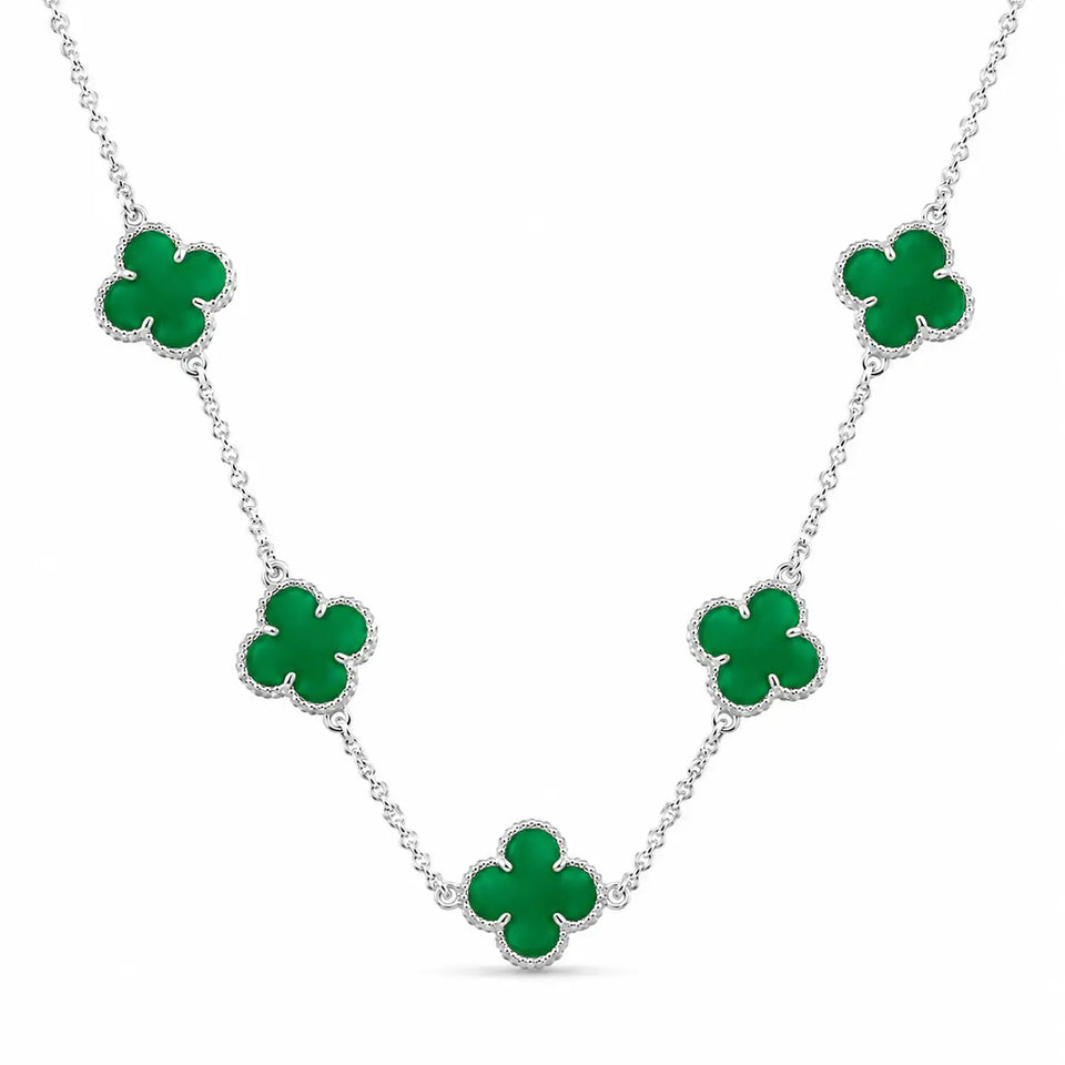 Colar Trevo Verde 5 Trevos