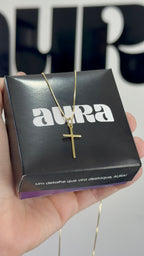 Colar Crucifixo Palito (Banhado 18k)