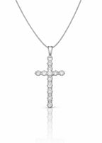 Colar Veneziana Crucifixo Cravejado (Prata 925)