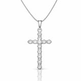 Colar Veneziana Crucifixo Cravejado (Prata 925)