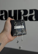 Colar 7 Trevos Preto (Prata 925)