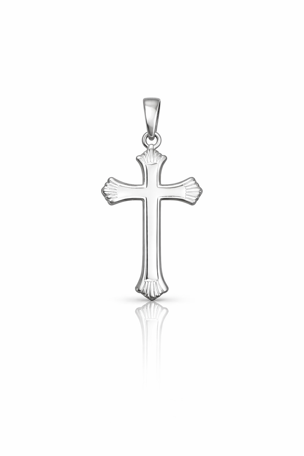 Pingente Cruz Detalhado (Prata 925)