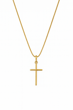 Colar Crucifixo Palito (Banhado 18k)
