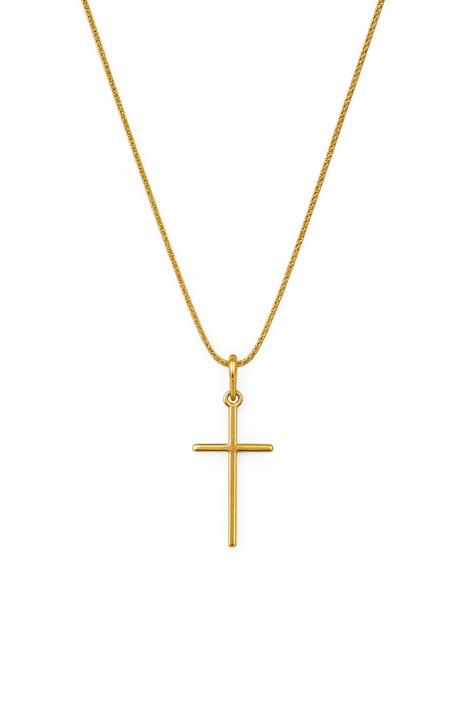 Colar Crucifixo Palito (Banhado 18k)