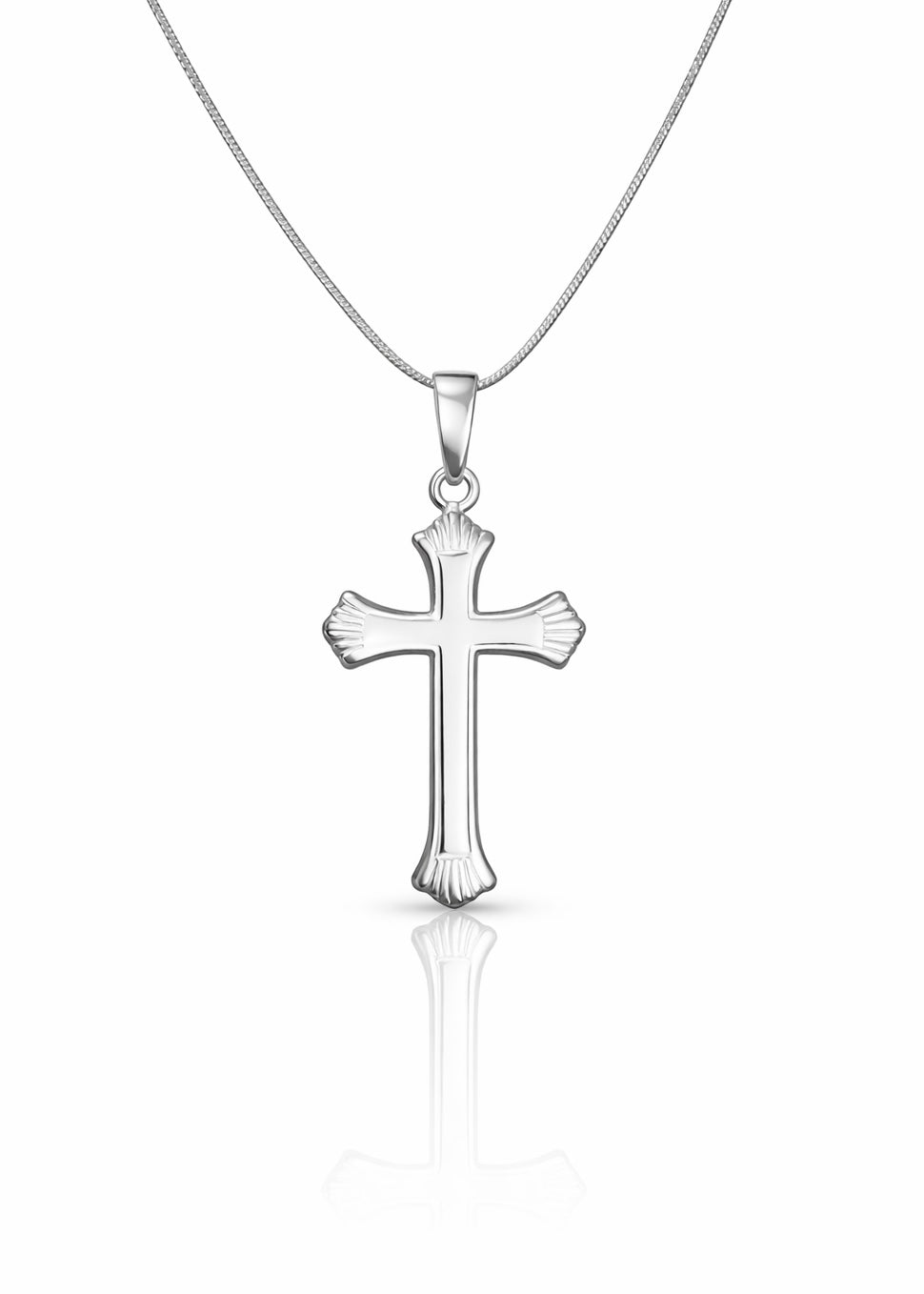 Colar Veneziana Crucifixo Detalhado (Prata 925)