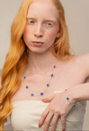 Colar 7 Trevos Azul (Prata 925)