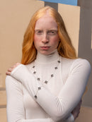 Colar 5 Trevos Preto (Prata 925)