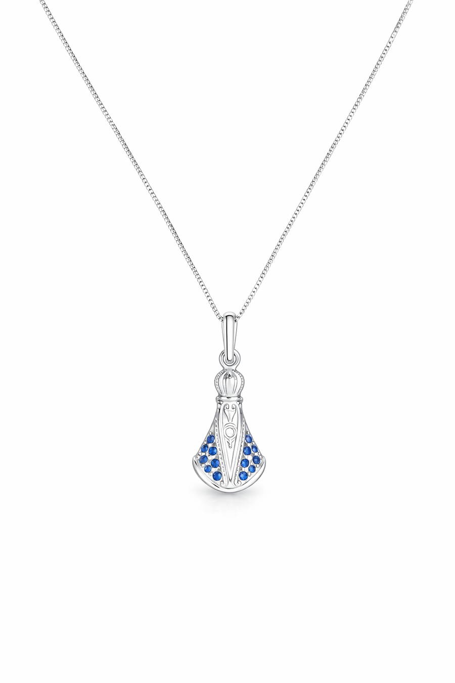 Colar Veneziana Aparecida Cravejado (Prata 925)