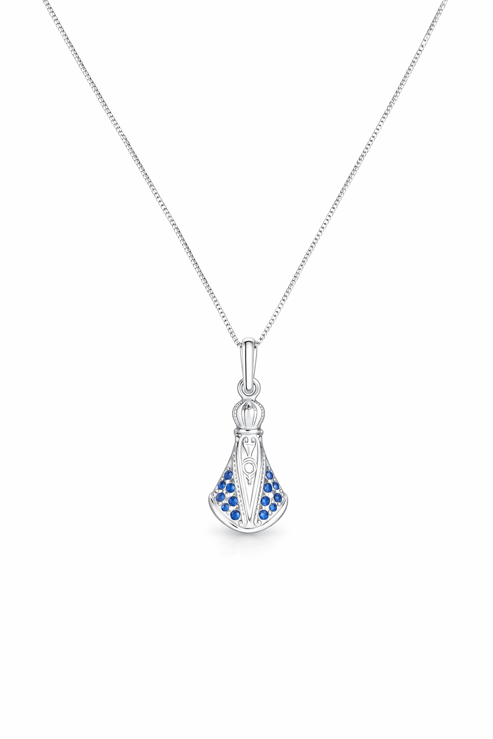 Colar Veneziana Aparecida Cravejado (Prata 925)