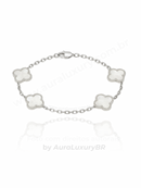 Pulseira 4 Trevos Cristal (Prata 925)