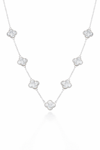 Colar 7 Trevos Cristal (Prata 925)