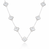 Colar 7 Trevos Cristal (Prata 925)