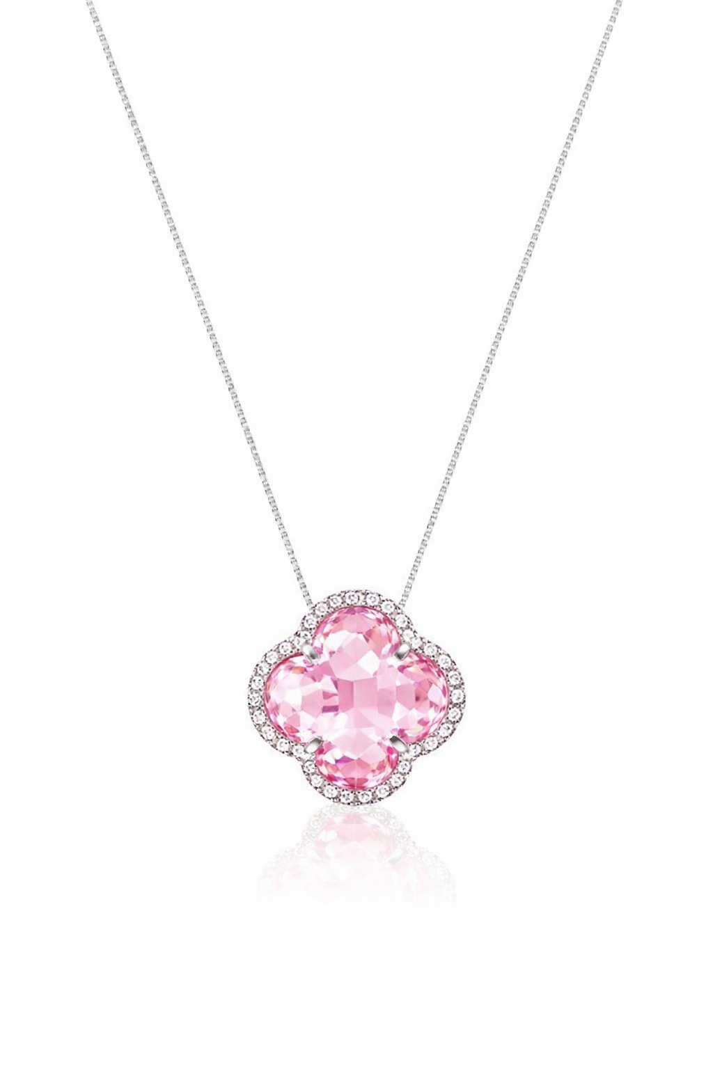 Colar Gargantilha Trevo Rose (Prata 925)