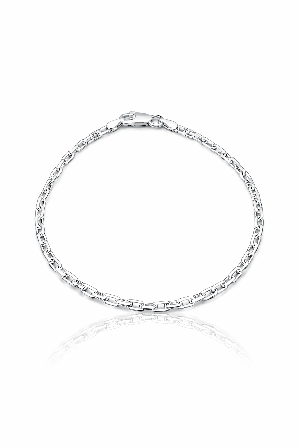 Pulseira Elo Cadeado 2,5mm (Prata 925)