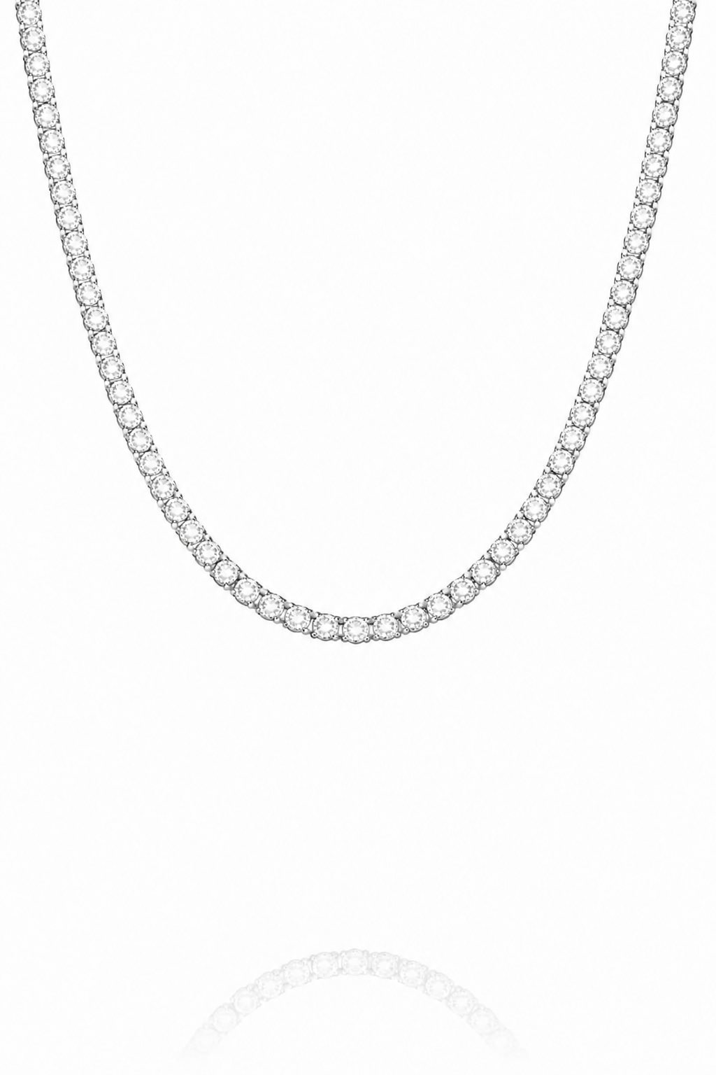 Corrente Riviera 45cm - Cravejada (Prata 925)
