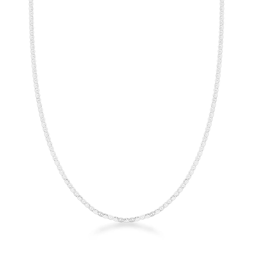 Corrente Piastrine 2mm Masculina em Prata 925