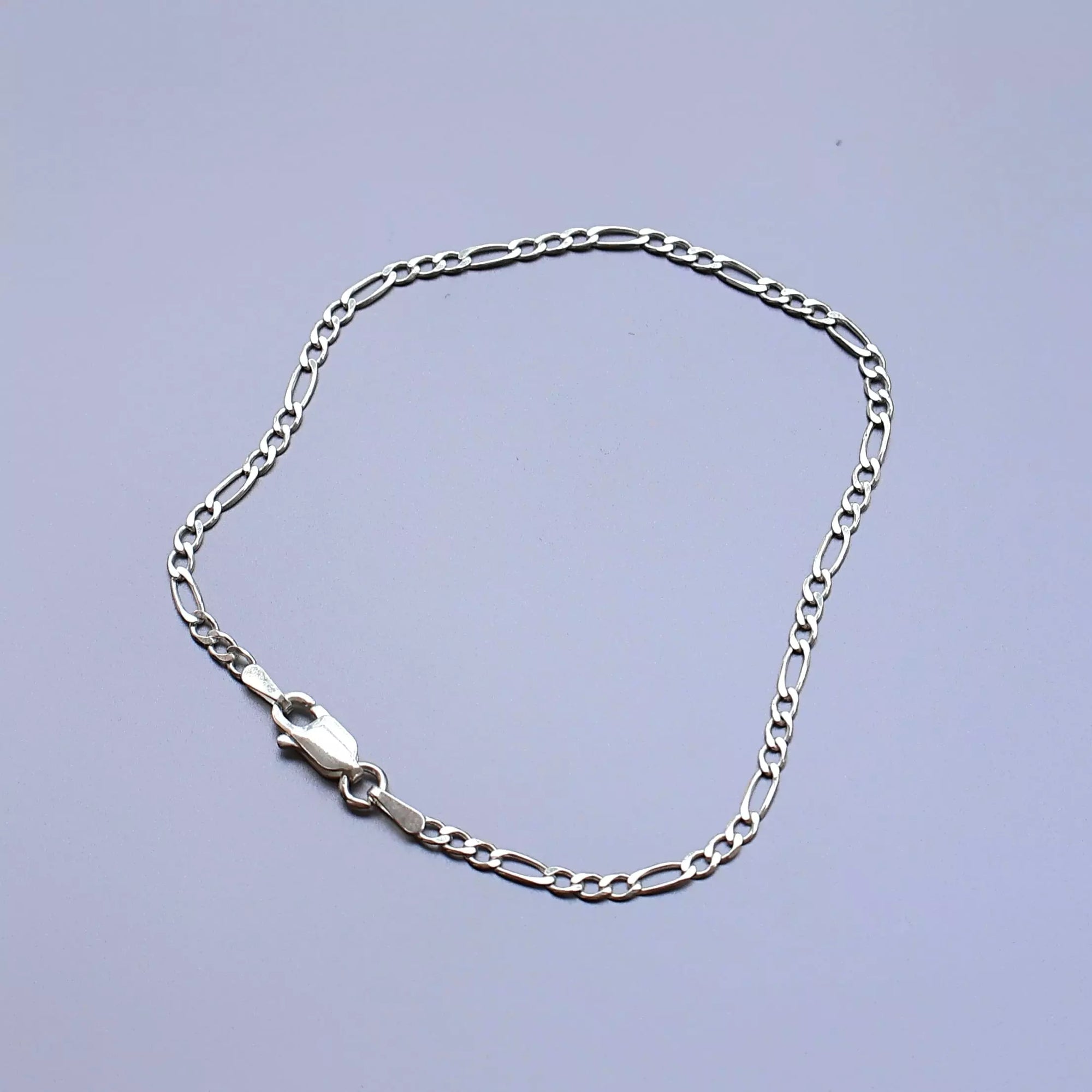 Pulseira Fígaro 2mm Masculina em Prata 925