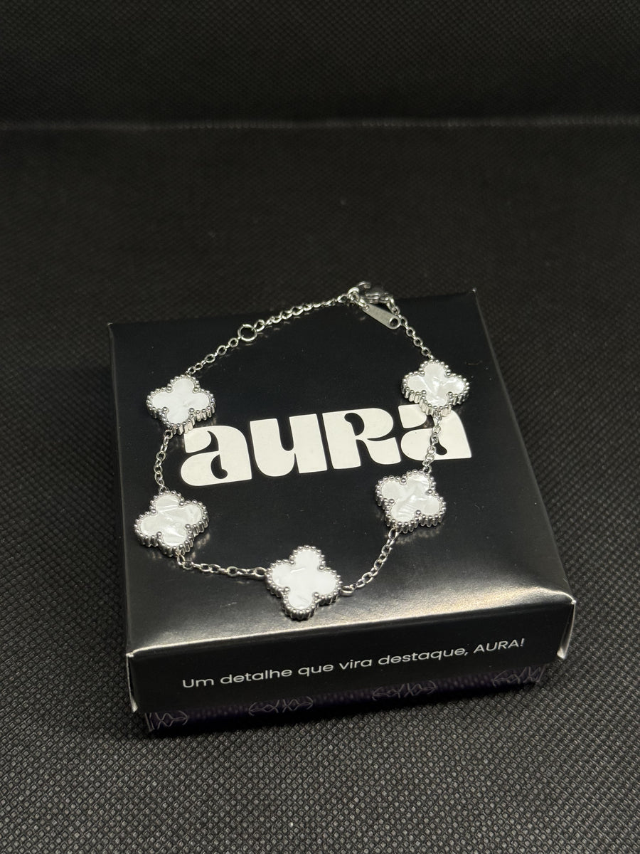 Pulseira 5 Trevos Branco