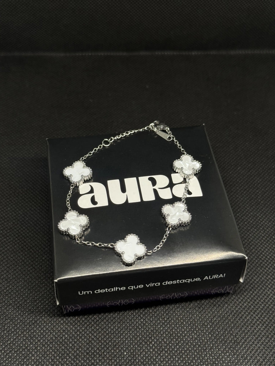 Pulseira 5 Trevos Branco