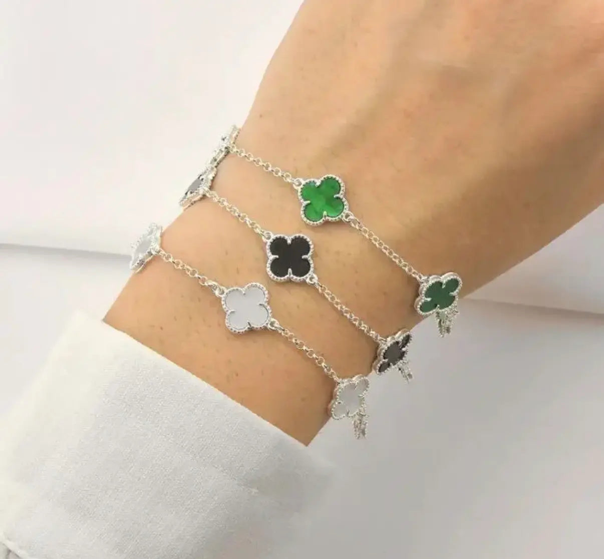 Pulseira 5 Trevos Branco