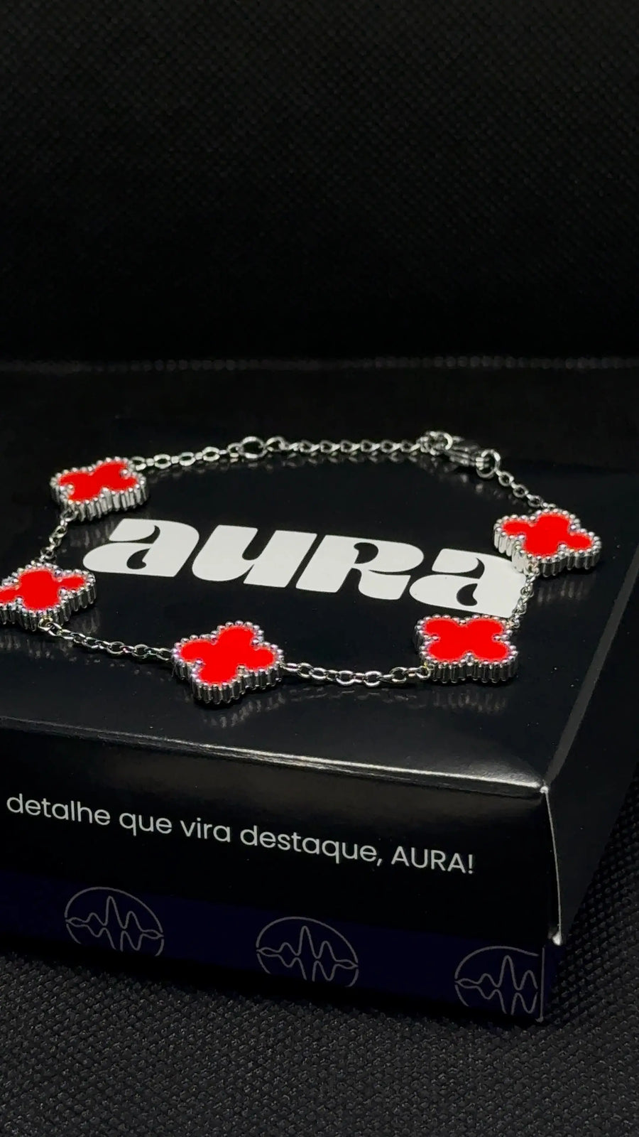 Pulseira 5 Trevos Vermelho