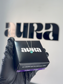 Colar Veneziana Ponto De Luz Gota Cristal - Verde (Prata 925)