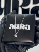 Colar Veneziana Ponto De Luz Cristal -  Transparente (Prata 925)