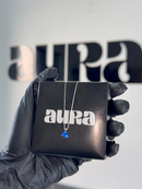 Colar Veneziana Ponto De Luz Cristal - Azul (Prata 925)