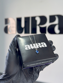 Colar Veneziana Ponto De Luz Cristal - Azul (Prata 925)