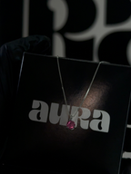 Colar Veneziana Ponto De Luz Cristal  - Rosa (Prata 925)